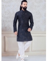 Black Exclusive Readymade Indo-Western Style Kurta Pajama