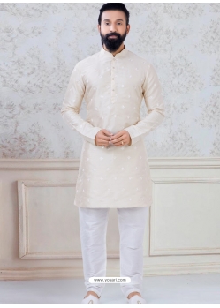 Off White Exclusive Readymade Indo-Western Style Kurta Pajama