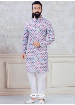 Multi Colour Exclusive Readymade Indo-Western Style Kurta Pajama