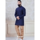 Dark Blue Exclusive Readymade Indo-Western Style Kurta Pajama