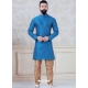 Blue Exclusive Readymade Indo-Western Style Kurta Pajama