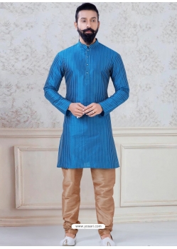 Blue Exclusive Readymade Indo-Western Style Kurta Pajama