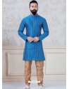 Blue Exclusive Readymade Indo-Western Style Kurta Pajama