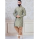 Olive Green Exclusive Readymade Indo-Western Style Kurta Pajama