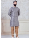 Grey Exclusive Readymade Indo-Western Style Kurta Pajama