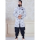 Light Grey Exclusive Readymade Indo-Western Style Kurta Pajama