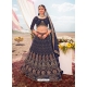 Navy Blue Designer Wedding Wear Lehenga Choli