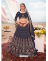 Navy Blue Designer Wedding Wear Lehenga Choli