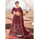 Maroon Designer Wedding Wear Lehenga Choli