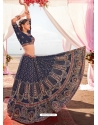 Navy Blue Designer Wedding Wear Lehenga Choli