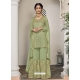 Olive Green Designer Wedding Faux Georgette Palazzo Suit