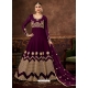 Purple Designer Wedding Wear Real Georgette Anarkali Suit