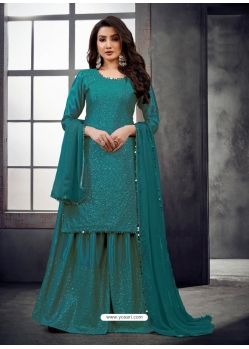 Teal Designer Festive Wear Wedding Suit