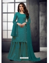 Teal Designer Festive Wear Wedding Suit