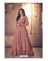 Light Red Readymade Designer Wedding Wear Real Georgette Anarkali Suit