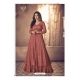 Rust Readymade Designer Wedding Wear Real Georgette Anarkali Suit