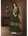 Mehendi Readymade Designer Wedding Wear Real Georgette Palazzo Salwar Suit