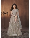 Gold Readymade Designer Wedding Wear Butterfly Net Anarkali Suit