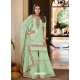 Sea Green Designer Wedding Faux Georgette Palazzo Suit