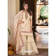 Off White Designer Wedding Faux Georgette Palazzo Suit