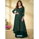 Dark Green Readymade Designer Wedding Wear Real Georgette Palazzo Salwar Suit