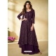 Purple Readymade Designer Wedding Wear Real Georgette Palazzo Salwar Suit