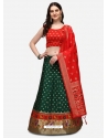 Dark Green Designer Wedding Wear Lehenga Choli