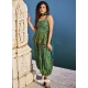 Green Readymade Designer Wedding Wear Silk Salwar Suit