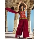 Tomato Red Readymade Designer Wedding Wear Silk Salwar Suit