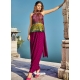 Medium Violet Readymade Designer Wedding Wear Silk Salwar Suit