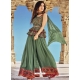 Grayish Green Readymade Designer Wedding Wear Silk Salwar Suit