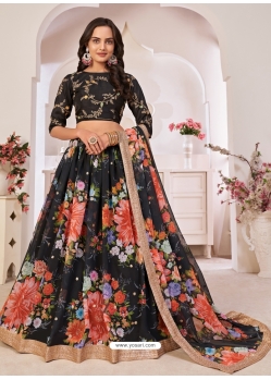 Black Designer Wedding Wear Lehenga Choli