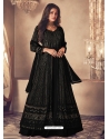 Black Designer Wedding Wear Heavy Faux Georgette Anarkali Suit