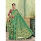 Jade Green Designer Wedding Wear Banarasi Silk Sari