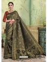 Black Designer Wedding Wear Banarasi Silk Sari