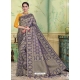 Violet Designer Wedding Wear Banarasi Silk Sari