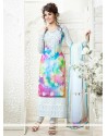 Multicolor Embroidery Churidar Salwar Suit