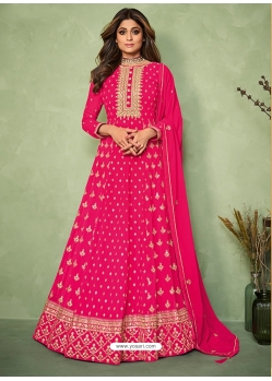 Rani Designer Wedding Wear Heavy Real Georgette Anarkali Suit