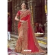 Red Designer Wedding Wear Fancy Georgette Sari
