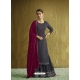 Grey Designer Blooming Chinon Embroidered Salwar Suit