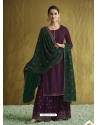 Purple Designer Blooming Chinon Embroidered Salwar Suit