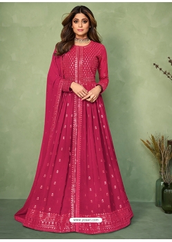 Rani Readymade Designer Wedding Wear Real Georgette Anarkali Suit