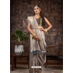 Silver Designer Wedding Wear Raw Silk Sari