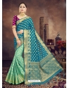 Pigeon Designer Wedding Wear Raw Silk Sari