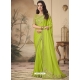 Parrot Green Designer Bridal Wedding Wear Sari