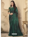 Dark Green Designer Bridal Wedding Wear Sari