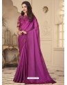 Medium Violet Designer Bridal Wedding Wear Sari
