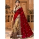 Maroon Designer Wedding Wear Sari