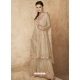 Gold Designer Heavy Faux Georgette Embroidered Palazzo Salwar Suit