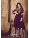 Purple Designer Party Wear Faux Georgette Anarkali Suit